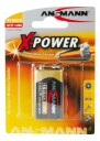 Ansmann X-Power 9V Alkalisk Batteri 22 stk 6LF22