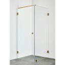 Hafa Infinity Combi Dusjhjørne 90x90 cm, Messing/Klarglass
