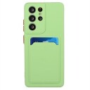 Samsung Galaxy S23 Ultra 5G TPU-deksel med Kortholder Grønn