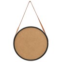 vidaXL Veggspeil med stropp 50 cm svart