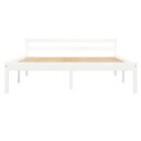 vidaXL Sengeramme hvit heltre furu 140x200 cm