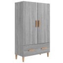 vidaXL Highboard grå sonoma 70x31x115 cm konstruert tre