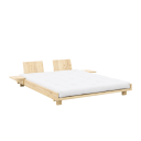 Karup Design Social Sengeramme Med Ryggstøtter & Sidebord Klarlakkert 160x200 cm