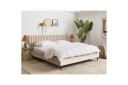 Dubbelsäng Beliani Brin med lamellram Beige Svart 140x200 cm Taupe 180x200  
