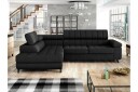 Amshyttan Sofa med Sjeselong 3 seter   Svart
