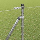 vidaXL Gjerde med innlegg. sølv 1.5 x 10 m PVC-belagt stål