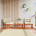  Hagesofaer med puter 2 stk voksbrun heltre furu 844706