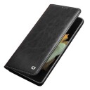Qialino Classic Samsung Galaxy S21 Ultra 5G Lommebok-deksel I Lær Svart