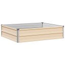 vidaXL Hevet Hagebed Elfenben 100 x 80 x 24 cm kaldvalset stål