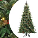  Kunstig sammensatt juletre med 300 LED grønn 240 cm PE og PVC