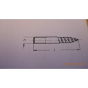 M10 x 100 mm gjengede skruer for rørstøtte GM X