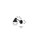Louis Poulsen - NJP Box LED Vegglampe 2700K HW Short Black Louis Poulsen