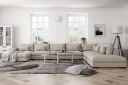 Dubai U modulsofa Large med divan venstre ekstra dyp   Beige
