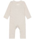 Blå Romper Ls Rib Beige 74