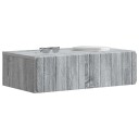 vidaXL Vegghengt Sidebord Grå sonoma 59 x 34,5 x 17 cm Konstruert tre