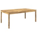 vidaXL Hage middagsbord Hvit 196 x 100,5 x 75 cm Solid akasietre