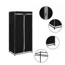 vidaXL Garderobeskap 2 stk svart 75x50x160 cm