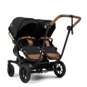Emmaljunga Tvillingvogn NXT Twin Black AIR Inkl. Sittedeler Outdoor Black