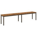 vidaXL Hagebenk 201 x 35 x 45 cm Solid akasietre Naturlig og Kaffe