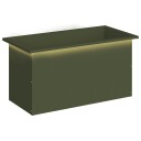 vidaXL Hageplantekasse med LED Olivengrønn 40 x 80 x 40 cm Stål