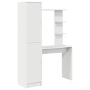  Skrivebord med lagring med dør 2 pcs Hvit 78,5 x 37 x 154,5 cm