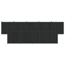 vidaXL Gjerdeplate 9 stk. 1580 x 186,5 cm WPC og Aluminium Svart