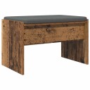 vidaXL Gangbenk med pute Gammelt tre 63 x 38 x 40 cm