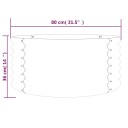 vidaXL Plantekasse pulverlakkert stål 80x80x36 cm sølv