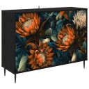 vidaXL Serviesskap LOCHEM Svart eik 102 x 33 x 76 cm Konstruert tre