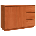  Serviesskap med skuff Brun 111 x 34 x 75 cm Massivt furutre