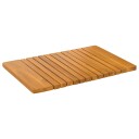 vidaXL Badematte Ensfarget Brun 59 x 40 cm Solid akasietre