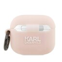 Karl Lagerfeld Kla3ruunchp Airpods 3 Deksel Rosa/Rosa Silikon Choupette Head 3D