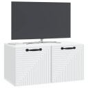  Vegghengt TV skap Hvit 59,5 x 31 x 30 cm Konstruert tre