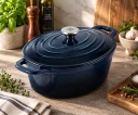 Engrospris Cs Solingen støpejernsgryte Xanten oval 7,7 L Sort 36x27,8 cmJerngryte 106671