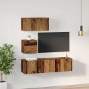 TV benksett 4 pcs Gammelt tre 60 x 30 x 30 cm Konstruert tre