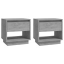 vidaXL Nattbord 2 stk betonggrå 45x34x44 cm sponplate