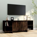 vidaXL TV-benk røkt eik 130x35x50 cm sponplate