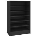 vidaXL Skoskap svart 60x35x92 cm sponplate