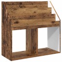 vidaXL Barneskrivebokhylle med lagring Gammelt tre 72,5 x 29,5 x 69 cm