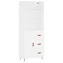 vidaXL Highboard hvit 69,5x34x180 cm konstruert tre 8720845933562