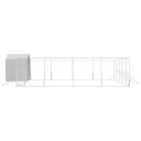 Vidaxl Utendørs Hundekennel Sølv 10X10X2.5 M Galvanisert Stål