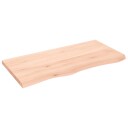 vidaXL Vegghylle 100x50x4 cm ubehandlet heltre eik
