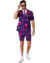 OppoSuits Suitmeister Retro Neon Navy Shorts Dress - XX-Large