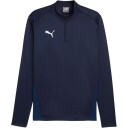 Puma teamgoal training 1/4 zip top treningsgenser herre blue xs