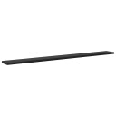  Bokhyllebrett 4 pcs Svart 100 x 10 x 1.5 cm Konstruert tre