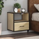  Veggmontert nattbord sonoma eik 40x31x39,5 cm 8721102837951