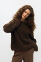 Object Objharry L/S Lo Knit Pullover Noos   Brown   XS