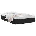  Seng med Oppbevaring med hodegjerde Svart 120 x 200 cm stoff