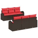 vidaXL Hagesofa Set Brun 55 x 55 x 37 cm polyrotting
