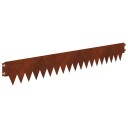 vidaXL Gjerdekant 10 pcs 103 x 15 cm metall Rusten